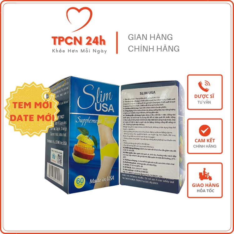 Giảm cân Slim USA Viên uống giảm cân chuẩn Mỹ