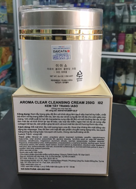 Kem tẩy trang IASO Aroma Clear Cleansing 250ml