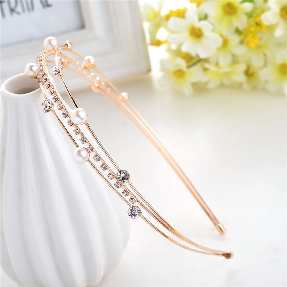 Cài Tóc Nhiều Lớp Đính Ngọc Trai Nhân Tạo Thanh Lịch Thời Trang