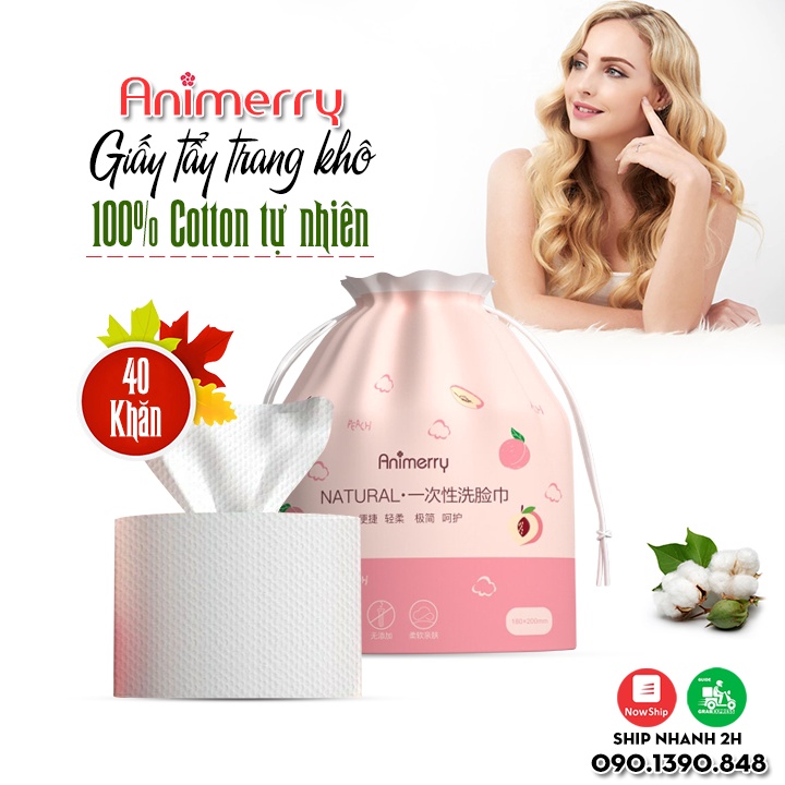 Giấy Lau Khô Đa Năng Animerry (Túi 40 Miếng) – Chất Liệu Cực Mềm Mại & Không Để Lại Cặn Trên Da Khi Sử Dụng. Chính Hãng!