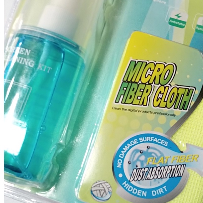 Bộ vệ sinh Laptop 2 món Q5: Chai nước 120ml và khăn lau