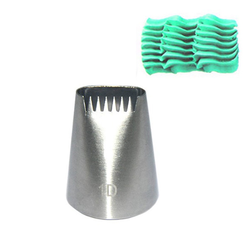1 Bộ Đầu Bắt Kem Làm Bánh Bằng Thép Không Gỉ #1m #2d #2f #9ft #6b #Đầu Bắt Kem Tạo Hình Trang Trí Bánh Kiểu Nga 1D