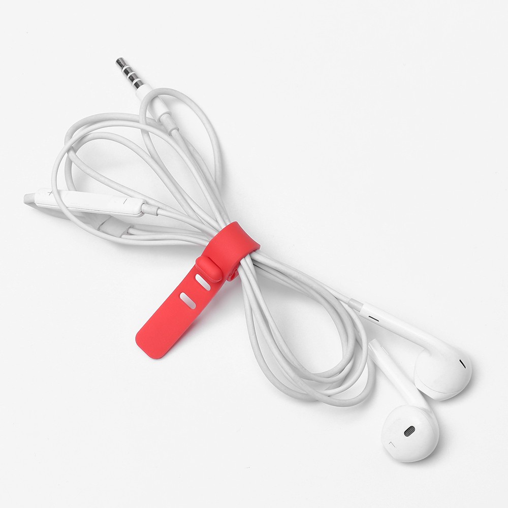 Set 10 đồ buộc giữ dây cáp bằng silicon mềm nhiều màu sắc