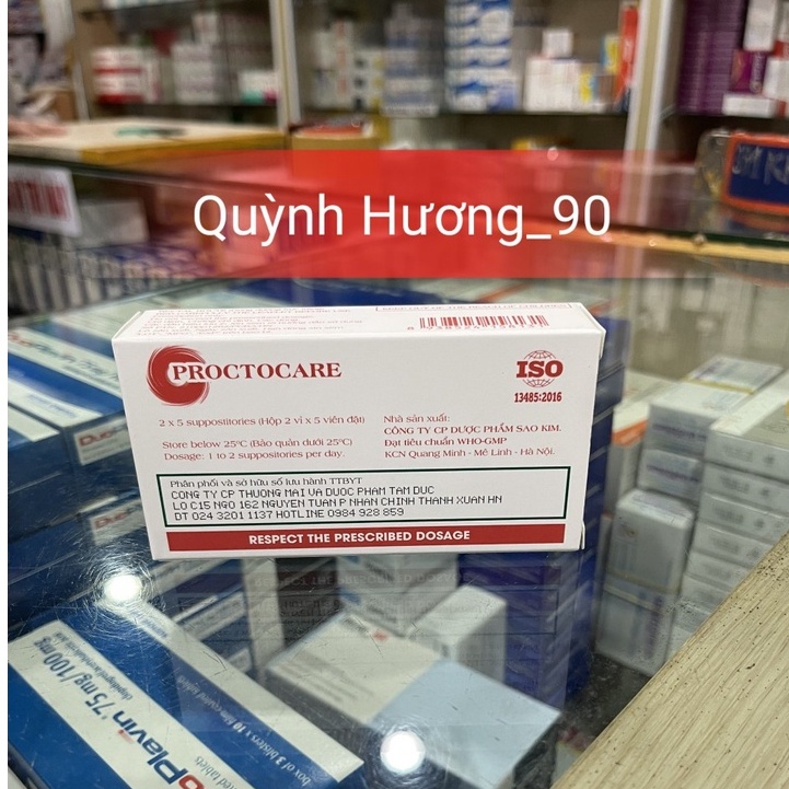 Viên hỗ trợ trực tràng Proctocare hộp 10 viên giúp bảo vệ da tổn thương.