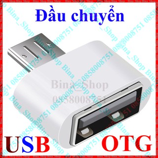 Đầu chuyển OTG micro USB/Type C sang USB trắng/đen
