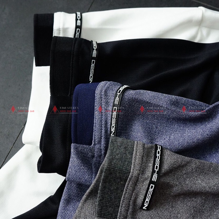 Áo thun nam có cổ áo polo thể thao golf, tennis cộc tay Adidas Porshe Design Sport vải jersey co giãn thoáng mát hiệnđại