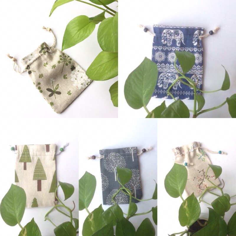 Túi vải bố 9.5*12.5cm dây rút đựng trang sức, mỹ phẩm, quà tặng