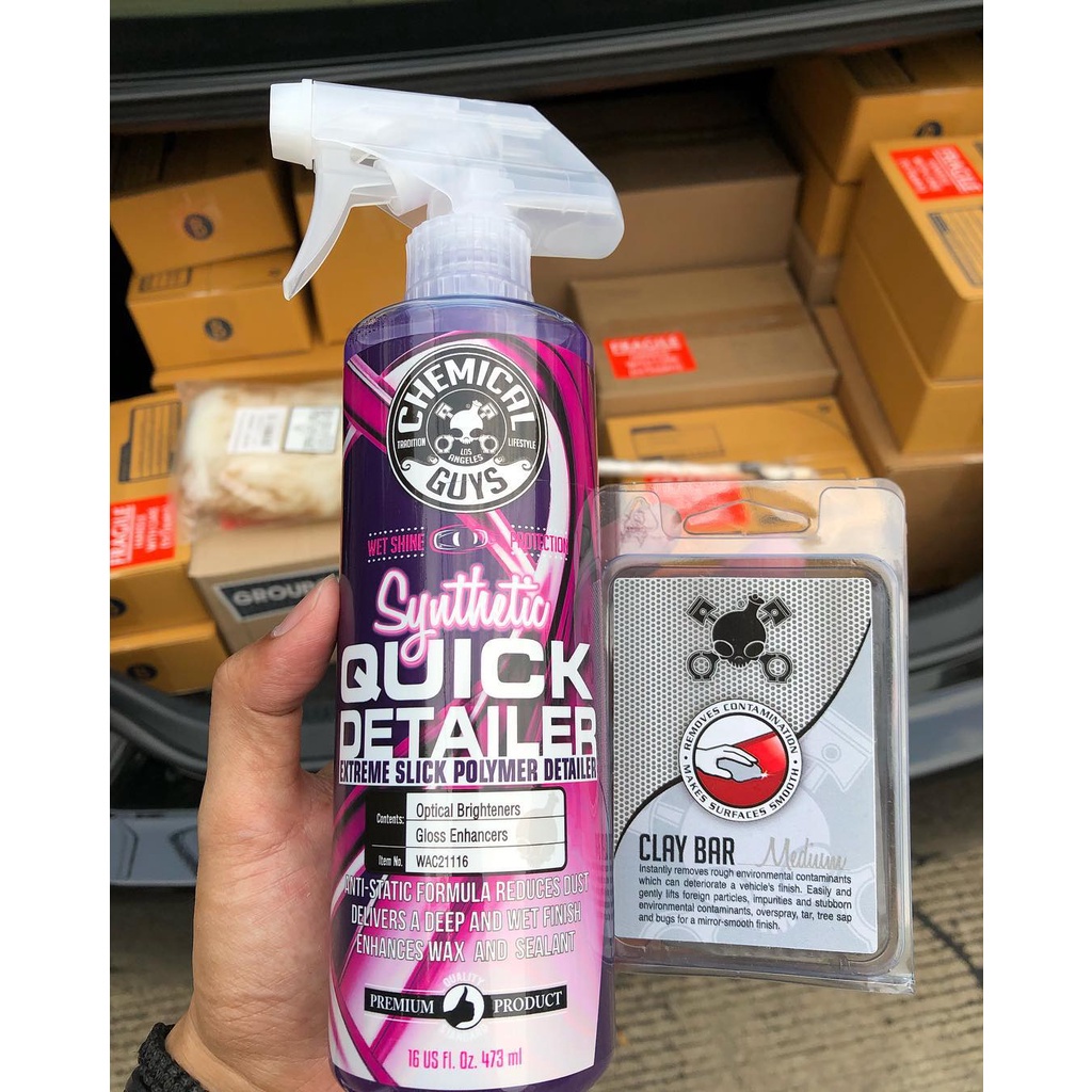 Dung dịch XỊT BÓNG NHANH chứa nano Polymer thương hiệu CHEMICAL GUYS SYNTHETICH QUICK DETAIL - Mỹ- Dung tích 3.8L