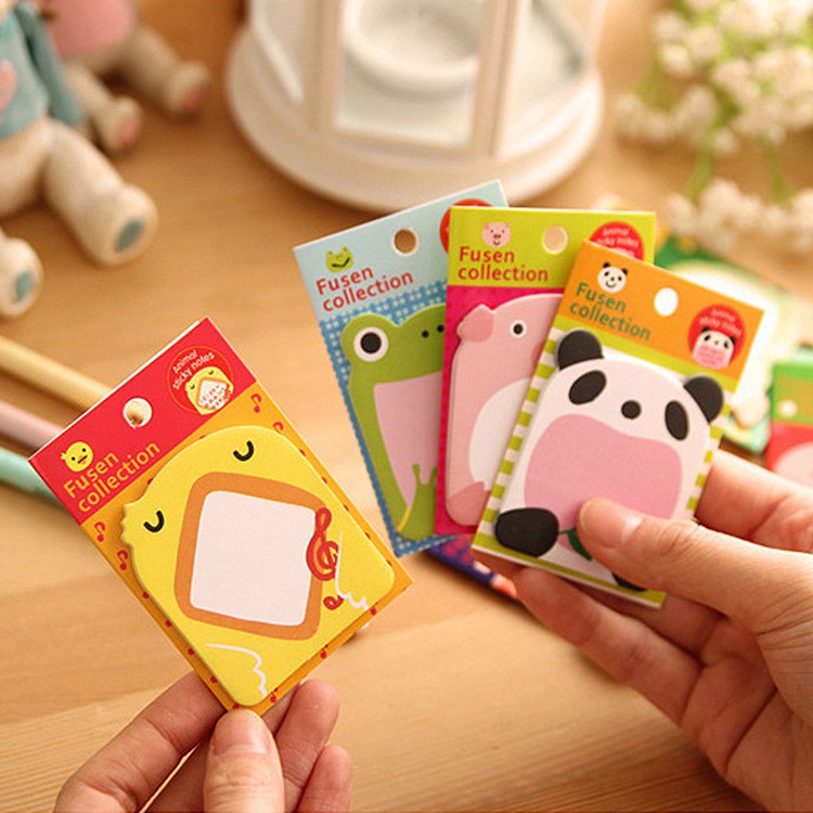 Giấy note động vật dễ thương / giấy ghi chú N12 Taro Stationery