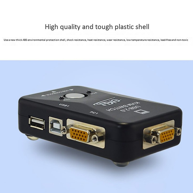 (Đang Bán) Bộ Thiết Bị Chuyển Đổi Công Tắc Ekl-21Ua 2 Cổng Usb Vga Kvm 2 Chiều Kèm Phụ Kiện