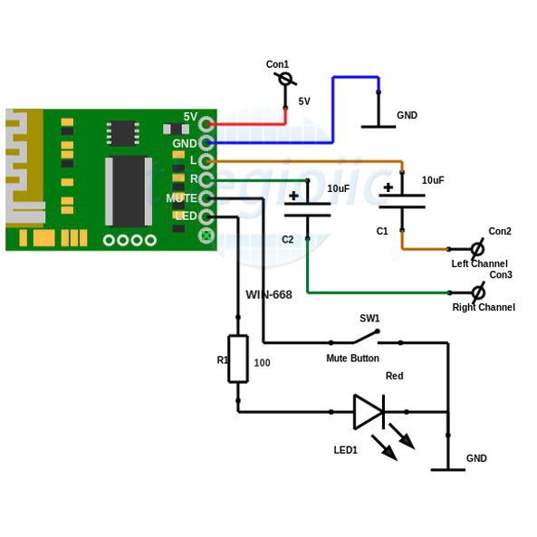 Mạch Audio Bluetooth 4.0 BT-40AU