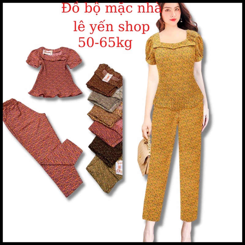 Đồ bộ dập ly mặc nhà nữ nhiều mầu hoạ tiết dễ thương, đồ mặc nhà nữ