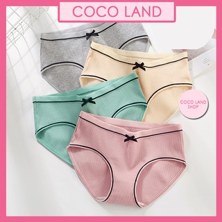 Quần lót nữ, quần mặc trong váy cotton co dãn mềm mịn, kháng khuẩn gân nơ size M-L-XL