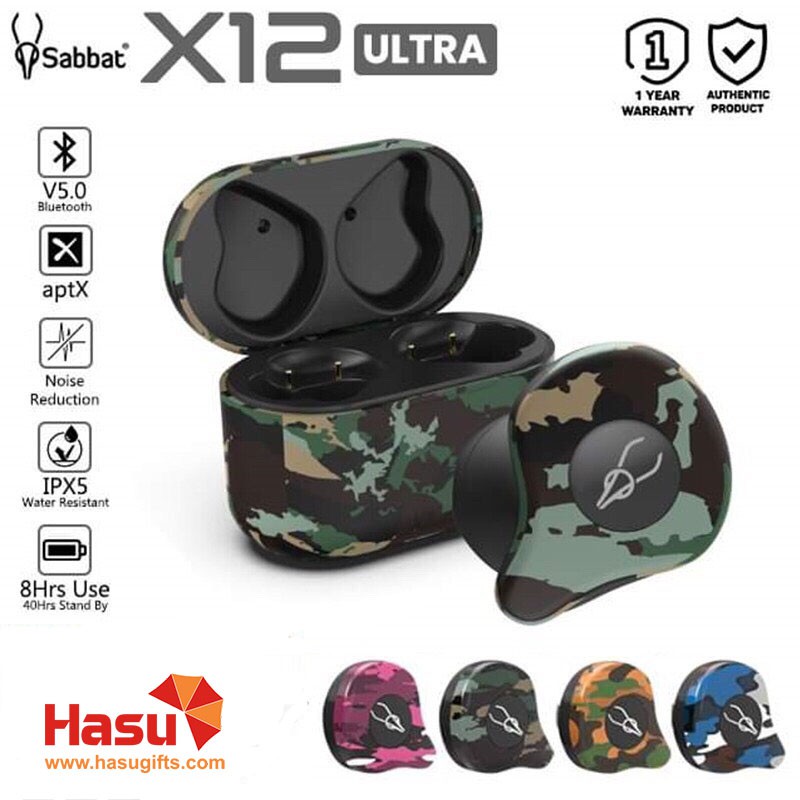 Tai nghe bluetooth Sabbat X12 ultra phiên bản Camo chính hãng bảo hàng 12 tháng