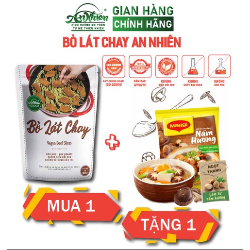 HÀNG CÔNG TY, Bò Lát Chay An Nhiên 150g Mua 1 tặng 1 Magi hạt nêm nấm hương 55g,Thịt Chay, Thực Phẩm Chay Dinh Dưỡng