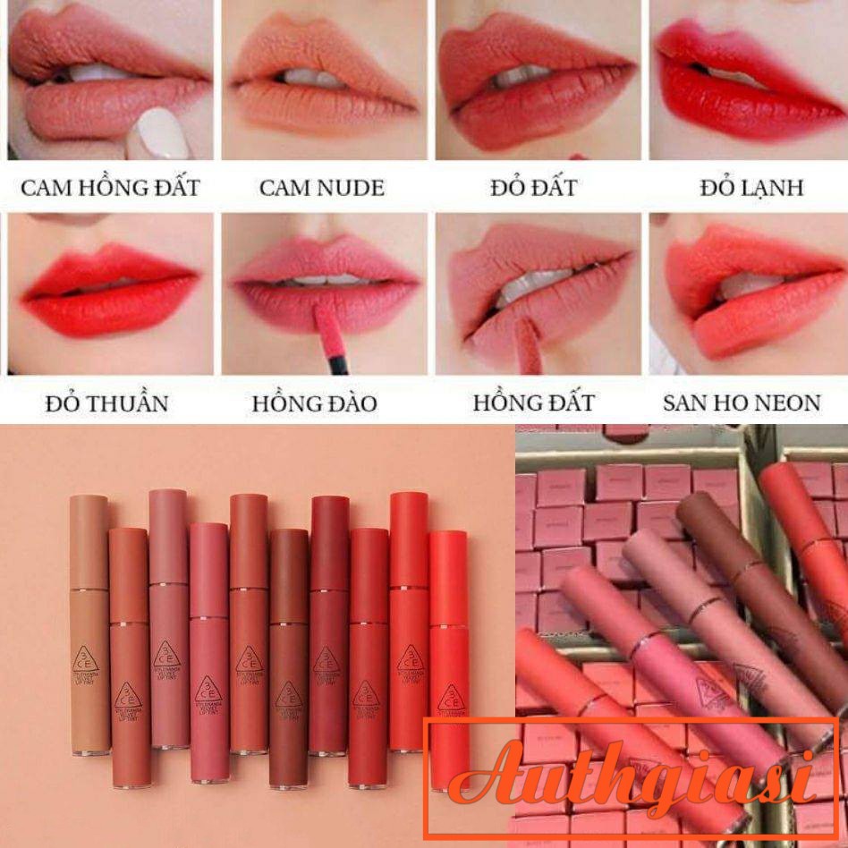 Son kem lì 3CE Stylenanda Velvet Lip Tint nhiều màu Siêu Hot | Thế Giới Skin Care