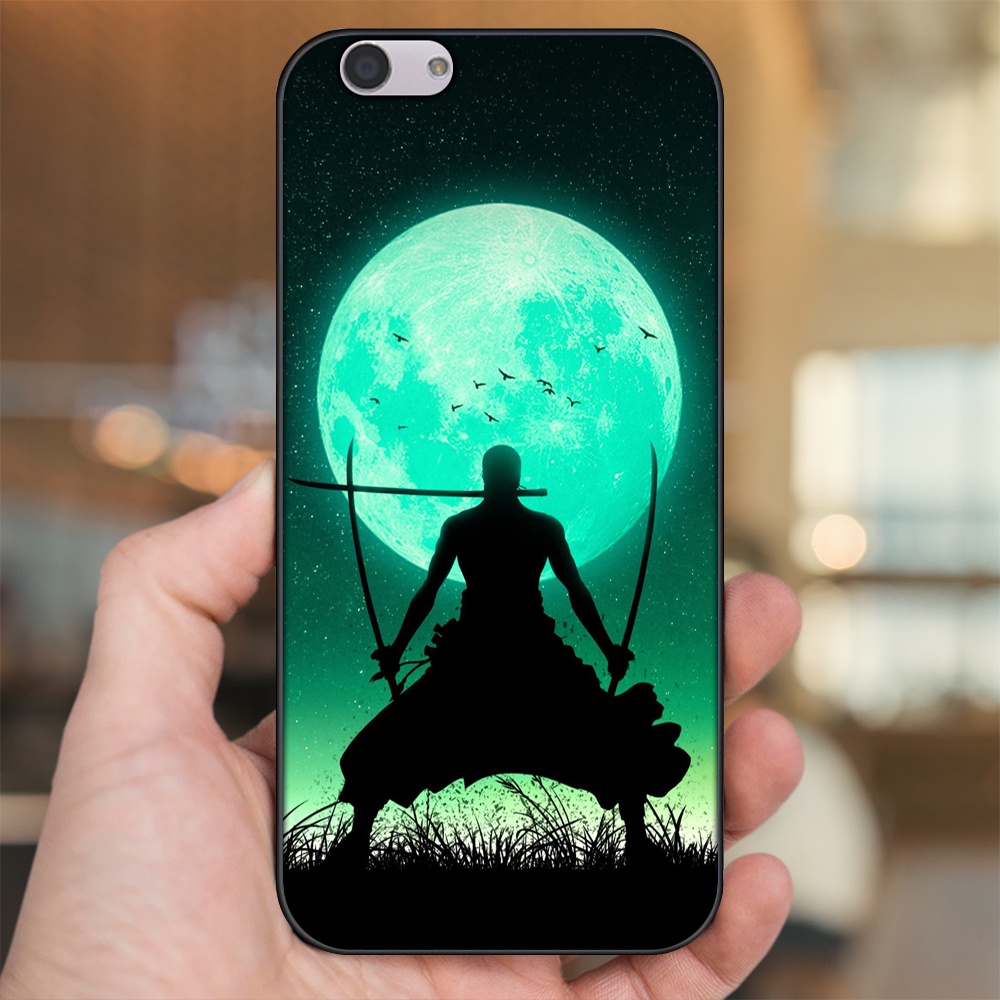 Ốp lưng Oppo F1s, F3, F3 Plus viền đen in hình Zoro One Piece