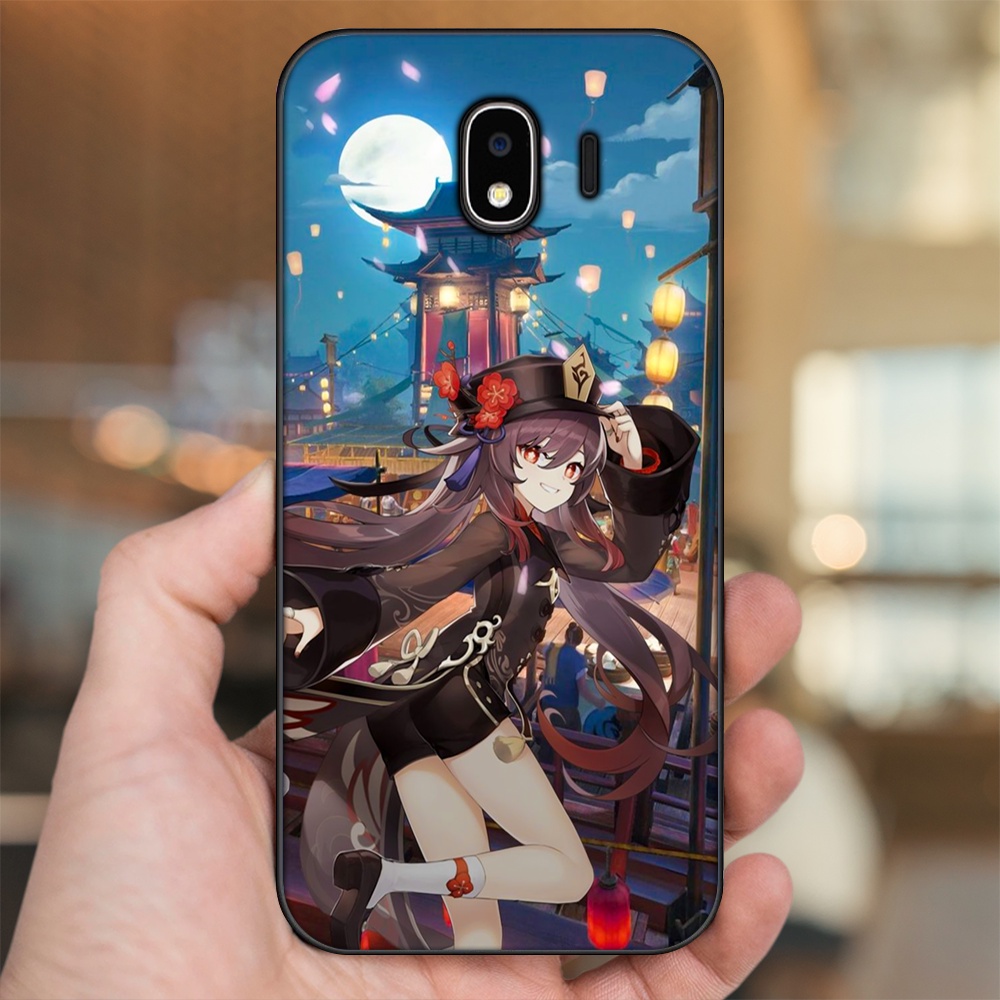 Ốp lưng Samsung J4 viền đen in hình Hutao Genshin Impact