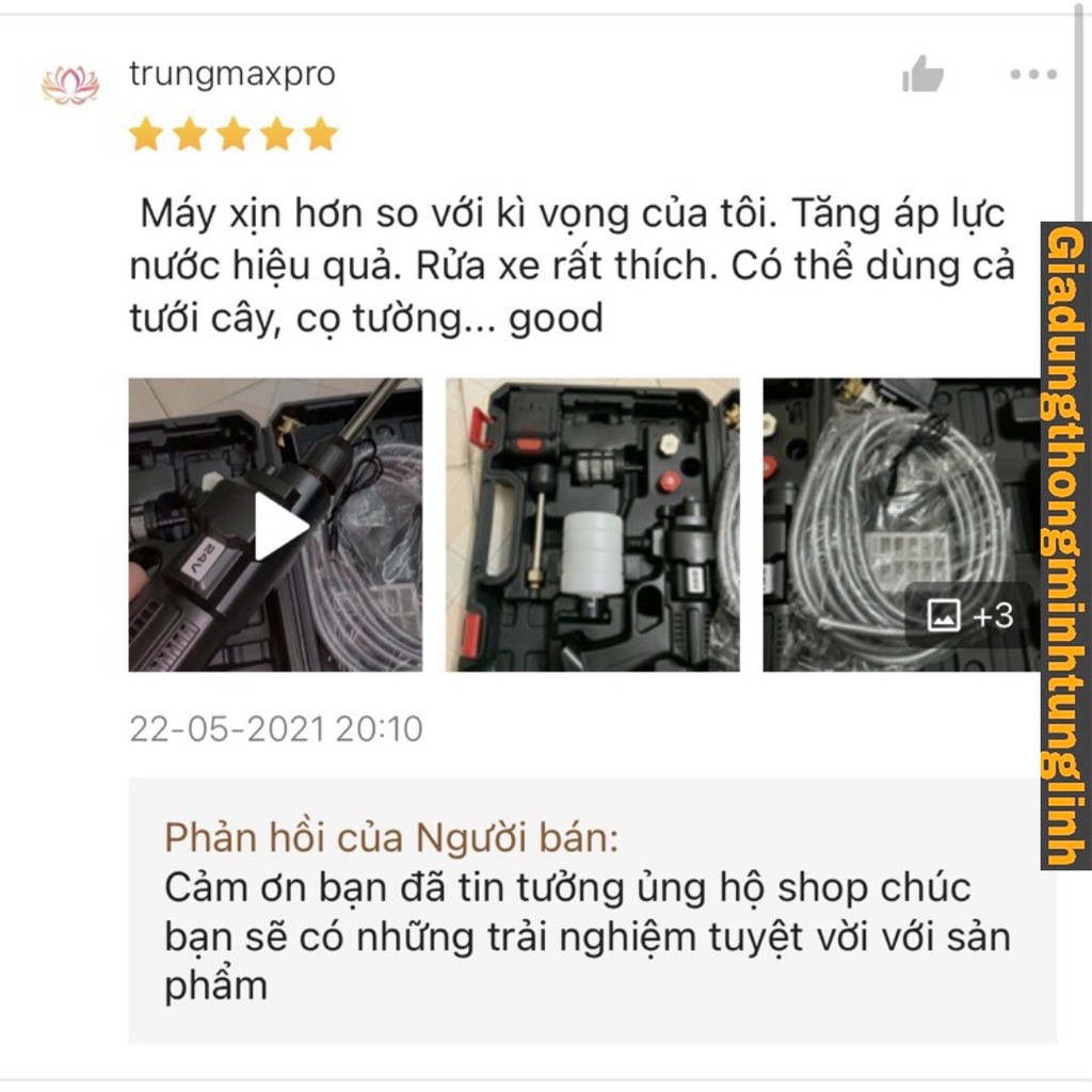 [Xả Hàng ]Máy Tăng Áp Lực Nước Vòi Phun Rửa Xe - Tăng áp lực nước từ 3 đến 5 lần, 3 chế độ phun linh hoạt, ABS