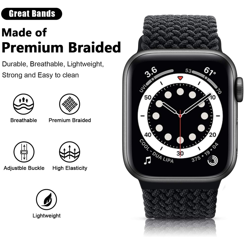 Dây đeo đồng hồ cho Apple Watch 44mm 40mm 38mm 42mm Series 3 4 5 Se 6
