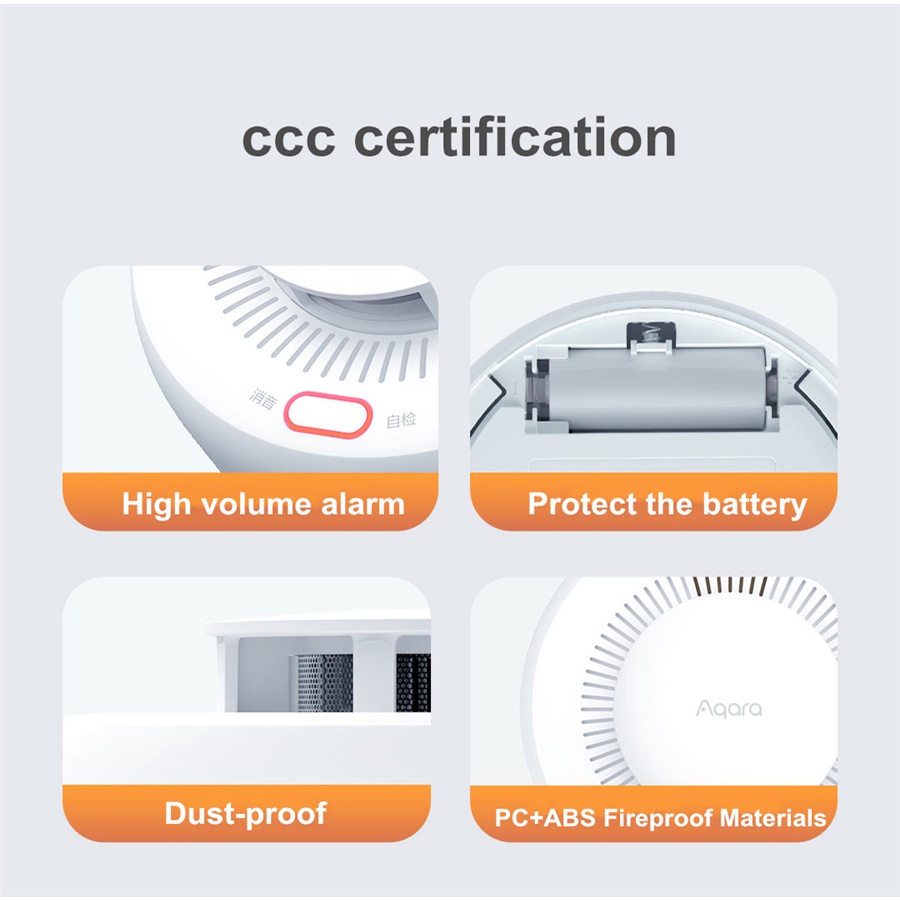 AQARA Thiết Bị Cảm Biến Khói Thông Minh Zigbee 3.0 Điều Khiển Từ Xa Cho Apple HomeKit xiaomi Mi Home