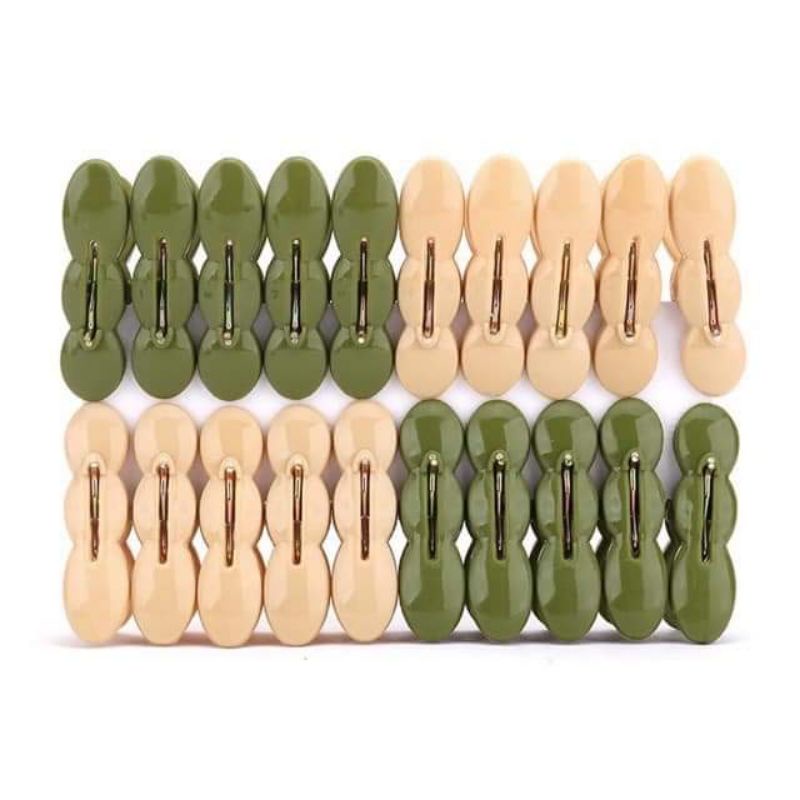 Sét 20 kẹp quần áo hình củ lạc thiết kế đẹp mắt,chắc chắn