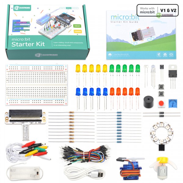 Bộ dụng cụ Starter Kit : Microbit-  công cụ bắt đầu cho trẻ trên 8 tuổi học lập trình với module điện tử - ucode.vn