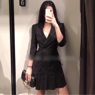 Váy đuôi cá giả vest blazer zara