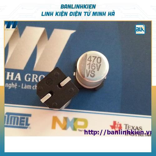 Tụ Nhôm 470uF 16V 8x10.4MM