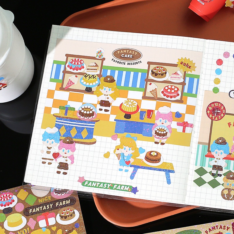 Bộ 10 Sticker Trang Trí Họa Tiết Mhamm