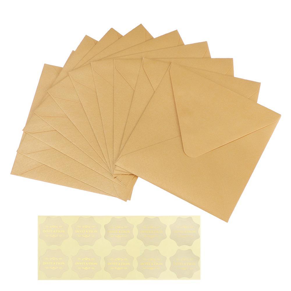 UUMIR Set 10 Thiệp Giấy Dạng Vuông Nhiều Màu Sắc