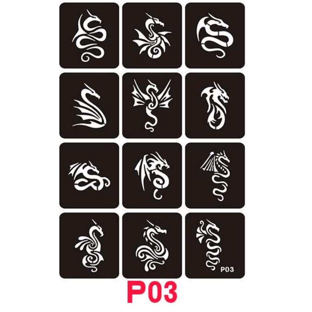 KHUÔN VẼ HENNA DECAL P03