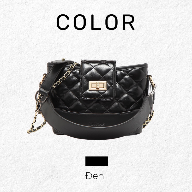 Túi xách đeo chéo nữ Micocah vuông trám xích công sở Hàn Quốc EL006 TINA SHOP