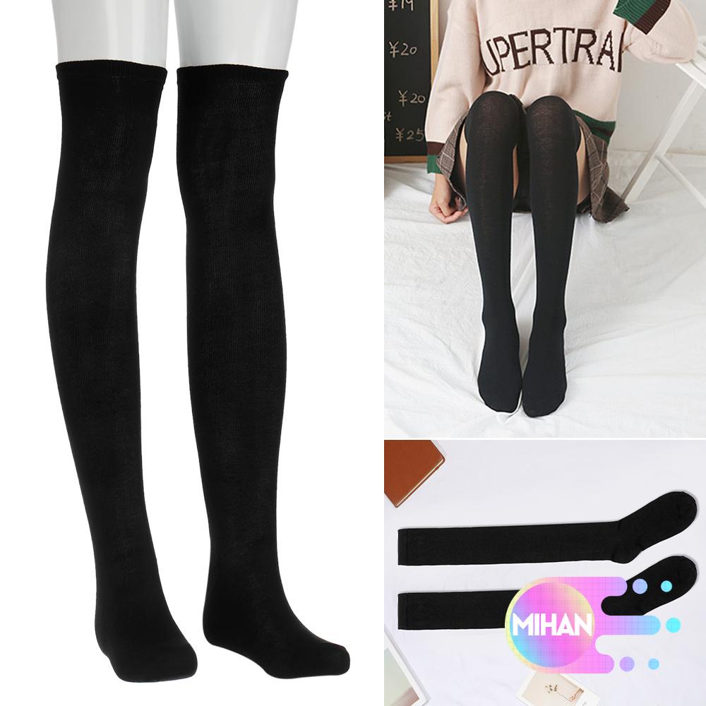 Vớ nữ co giãn dài qua gối đơn giản thời trang