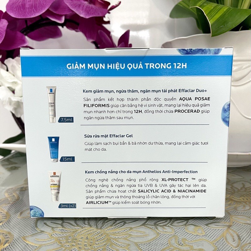 Bộ sản phẩm giảm mụn ngừa thâm siêu hiệu quả trong 12h La RochePosay