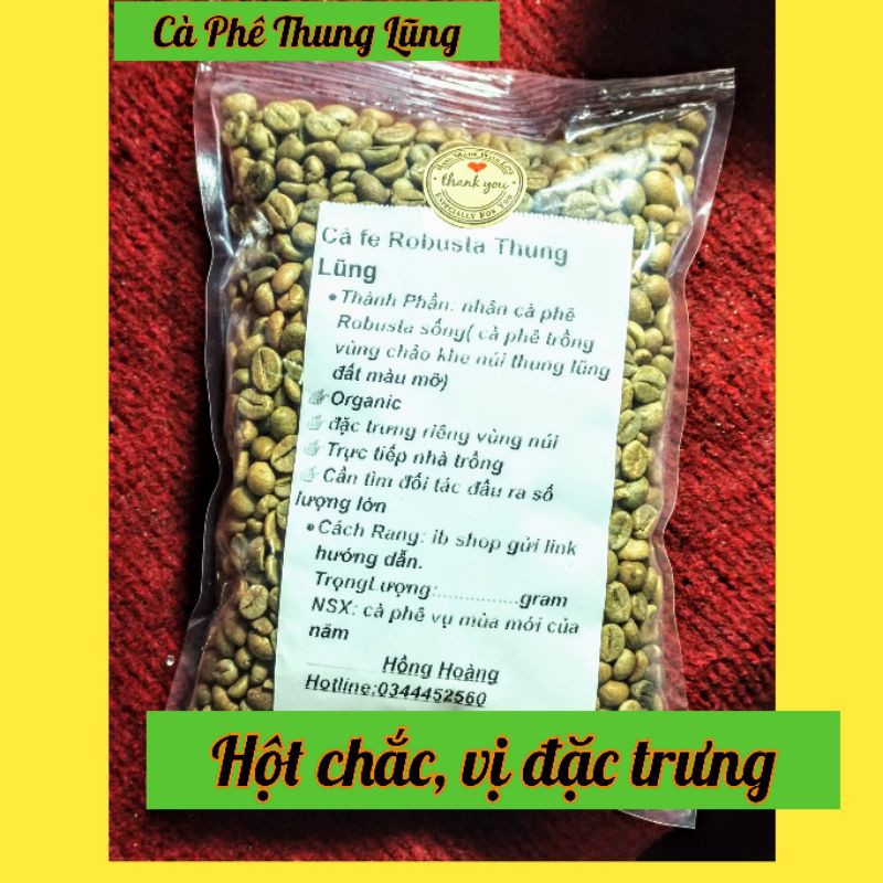Cà Phê Nhân Lụa Robusta Thung lũng Nhà Trồng