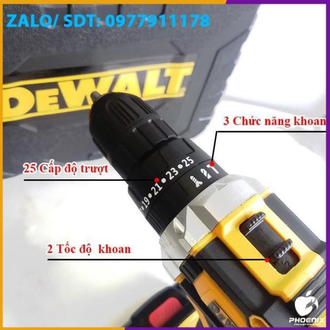 máy khoan pin dewalt 36v ( SIÊU KHỎE , BỀN BỈ )  LOẠI 1 khoan tường khoan bê tông,khoan sắt 3 chức năng