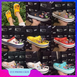 Dép Crocs Tặng 10 Jb + Box + Ảnh Thật Nam Nữ Đi Mưa Thời Trang [Khuyến Mãi Sốc]