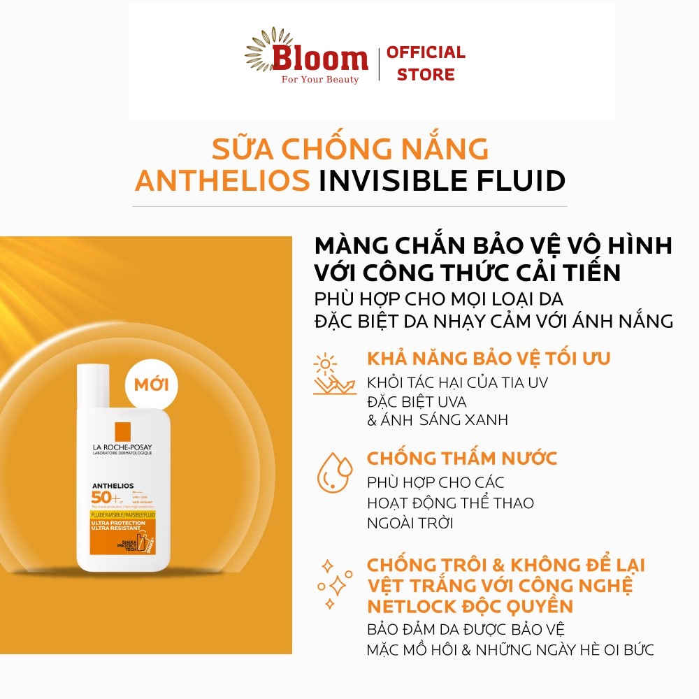 Kem Chống Nắng La Roche Posay Anthelios 50ml SPF 50+ Cho Da Dầu Mụn Nhạy Cảm
