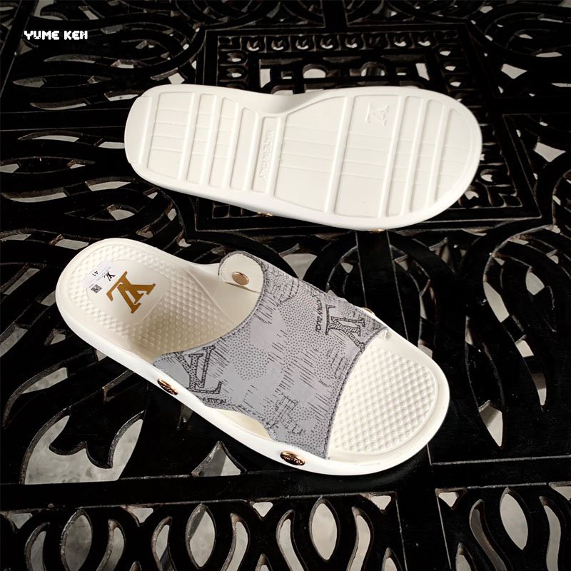 Dép Nam LV Trắng Siêu Nhẹ Thoáng Khí - Thiết Kế Sang Trọng Thời Trang Đẳng Cấp