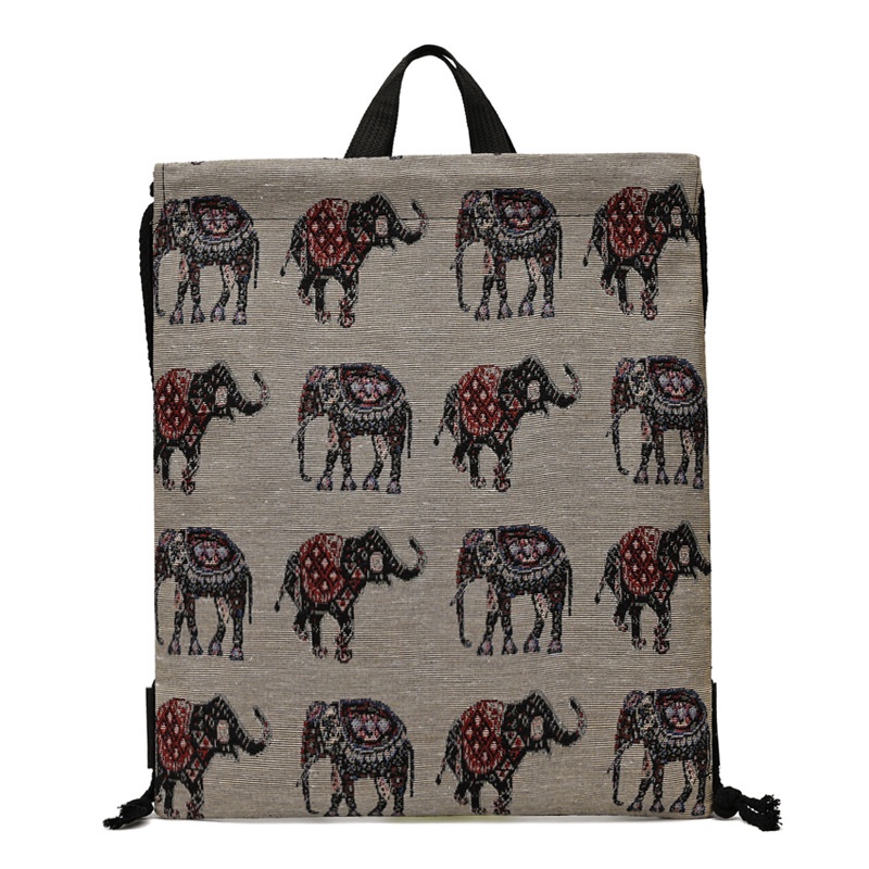 Túi tote túi vải - Túi đeo vai - Túi rút tiện lợi - Hình dân tộc - thời trang phụ nữ, học sinh