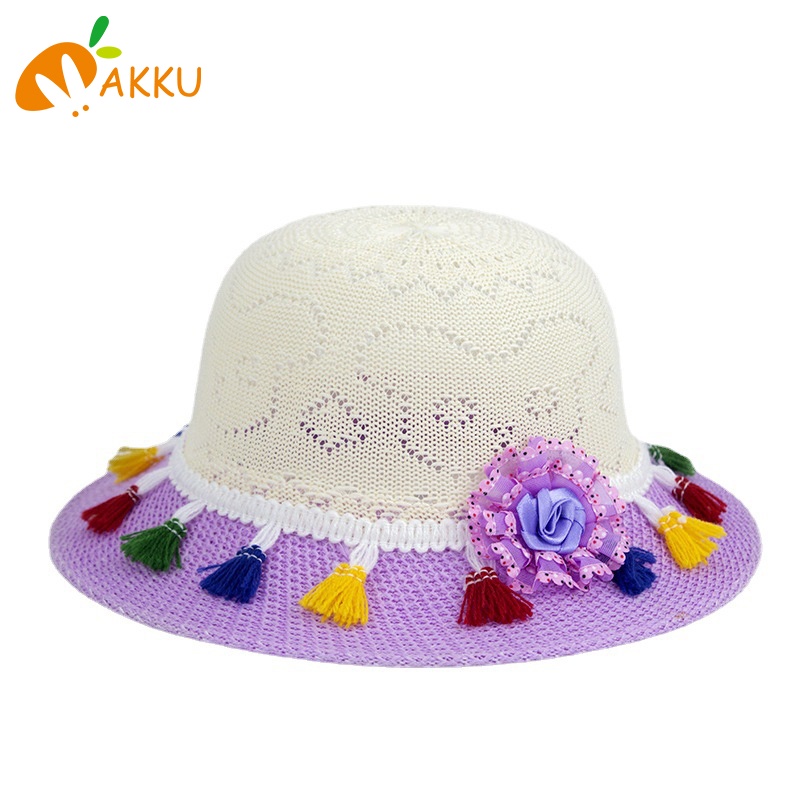 Mũ Chống Nắng Thoáng Khí Có Tua Rua Cho Bé 2-7 Tuổi