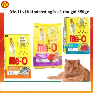 Thức ăn hạt cho mèo Me-O/ gói 350g hương vị cá ngừ/cá thu/hải sản