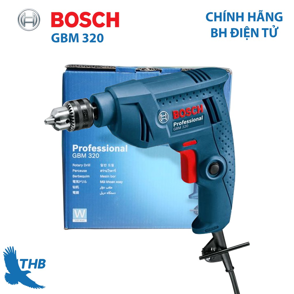 Máy khoan Bosch GBM 320 đa chức năng, khoan sắt gỗ, bắt vít