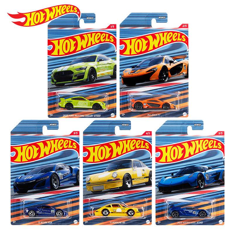 Hot Wheels Bộ 5 Xe Hơi Mercedes Ford Mustang Nissan McLaren Tỉ Lệ 1/64