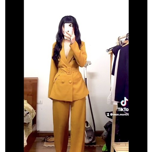 Set vest quần suông