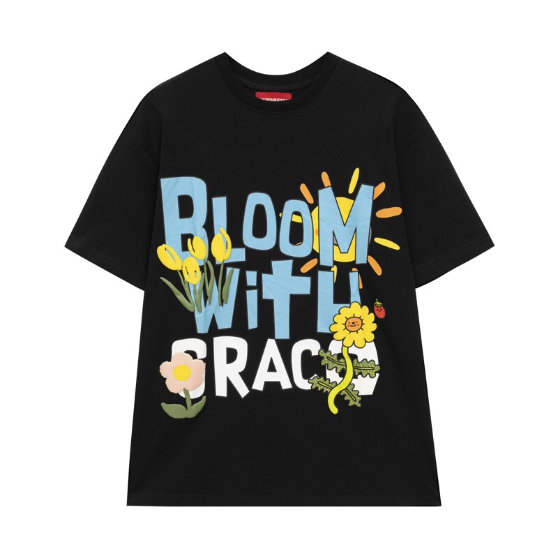 Áo thun in hình BLOOM WITH GRACE
