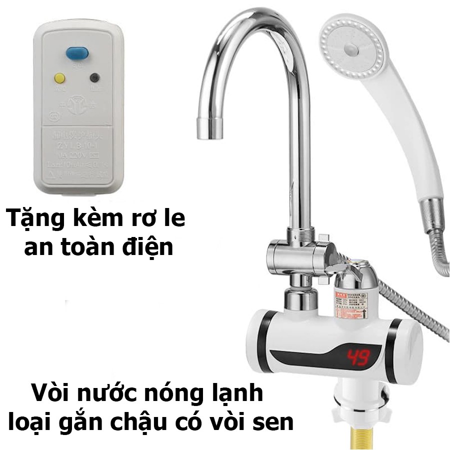 Vòi nước nóng lạnh trực tiếp mini tiện ích dùng thay bình nóng lạnh gián tiếp. + Tặng thêm rơ le | BigBuy360 - bigbuy360.vn