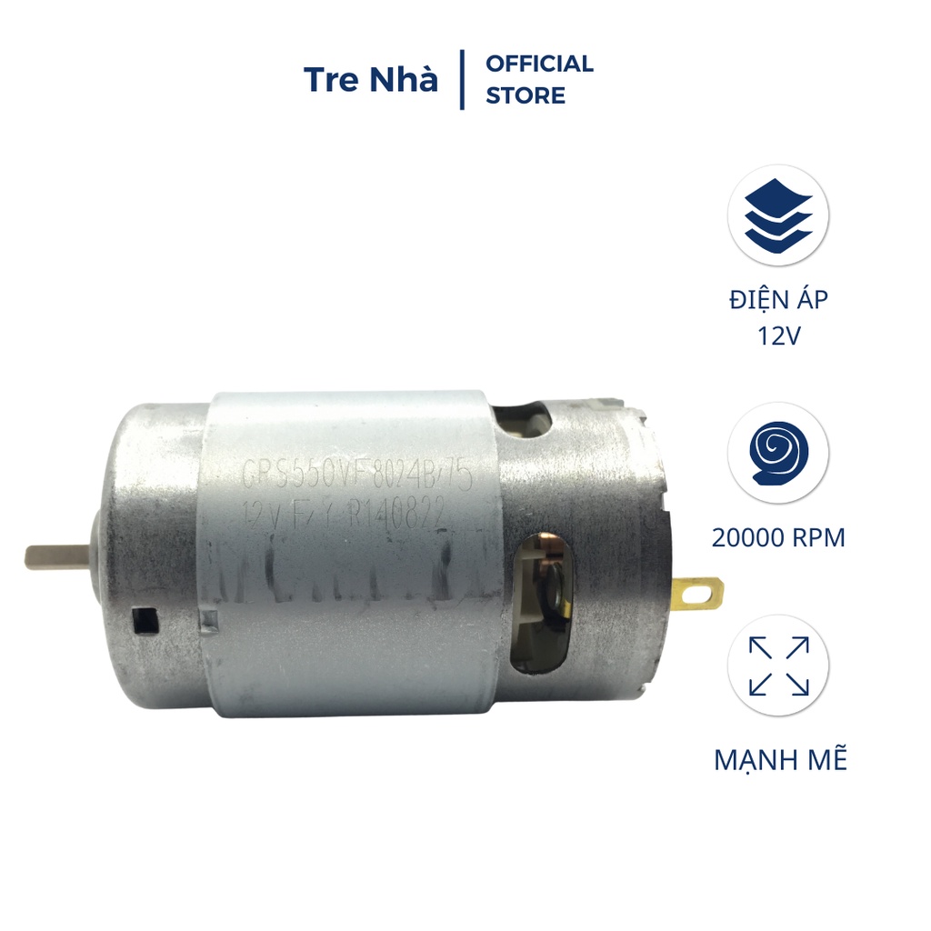 Động cơ 550VF-8024 tốc độ cao, từ tính mạnh và mô-men xoắn lớn