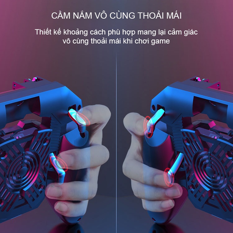 Tay cầm chơi game kèm tản nhiệt MEMO AK88 pin 1200mAh tăng tốc 6 ngón linh hoạt cho điện thoại - Hàng Chính hãng